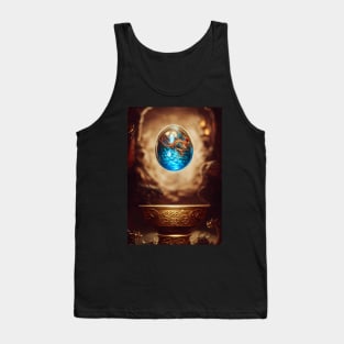 A translucent Dragon Egg in a Wizard's Study Tank Top